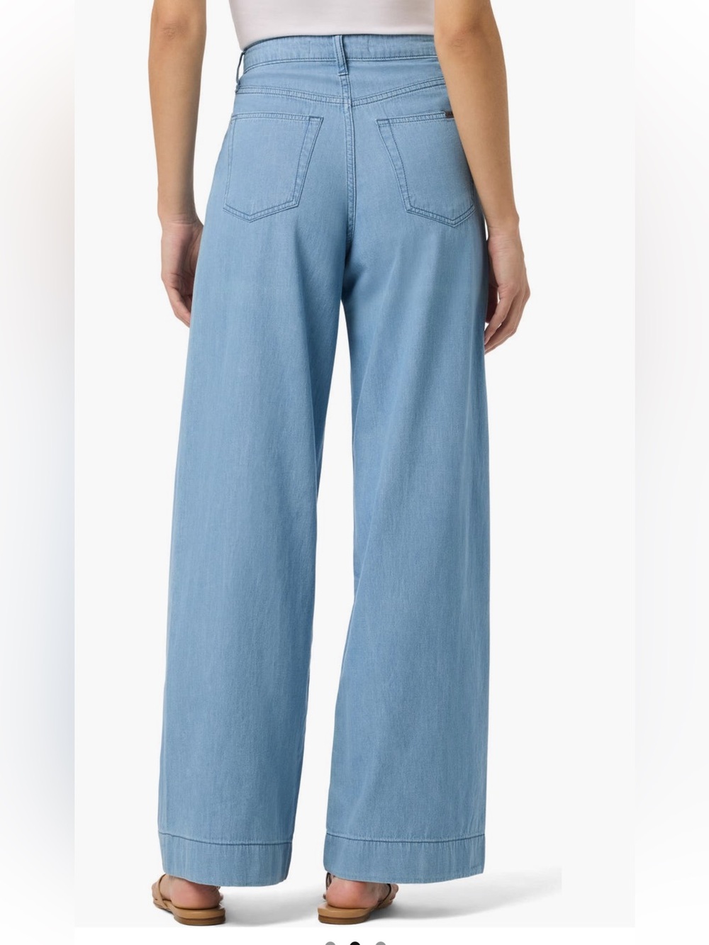 Joe's Jeans Light Blue Wide-Leg High Rise Trousers - Picture 2 of 6